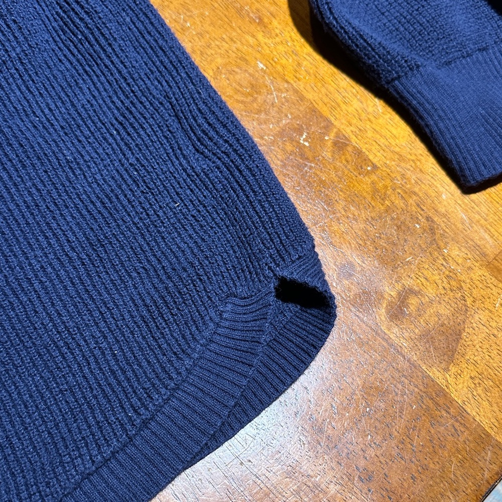 Navy Blue Ladies Lauren Sweater Hoodie, Sz L, great condition - Picture 3 of 6